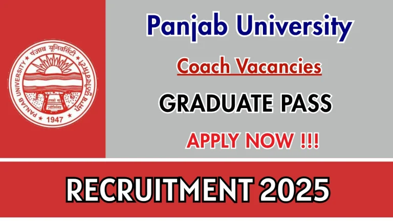 Panjab University Coach Recruitment 2025 - Apply Offline for 04 Posts