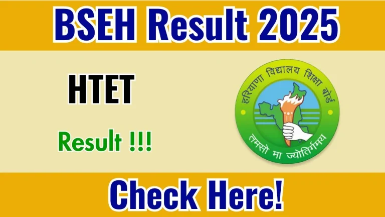 HTET Result 2025 Out at bseh.org.in, Direct Link to Download Result PDF Here