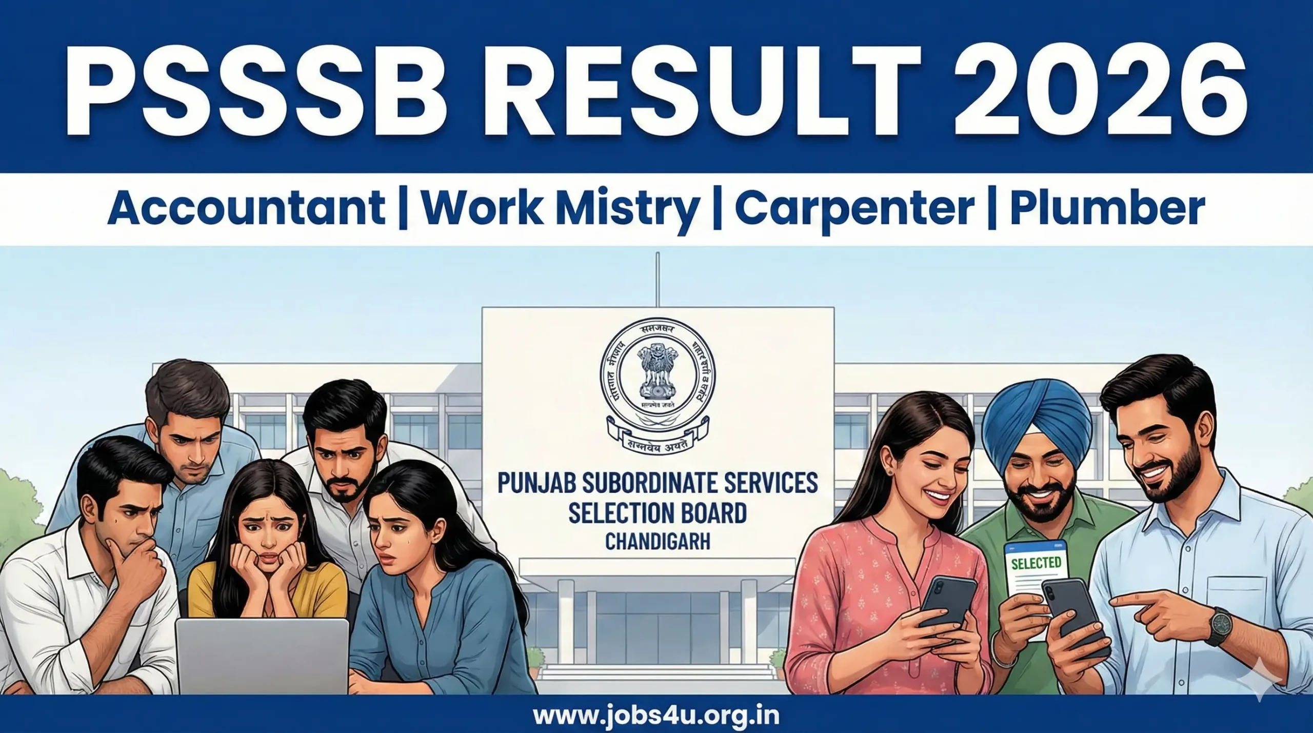 PSSSB Result 2026 Out for Accountant, Work Mistry & Various Posts – Download Merit List PDF