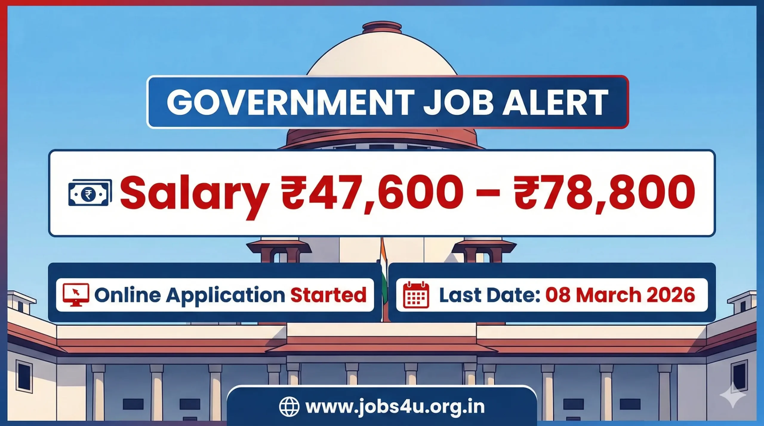 Supreme Court of India Salary 47600 to 78800 Recruitment 2026