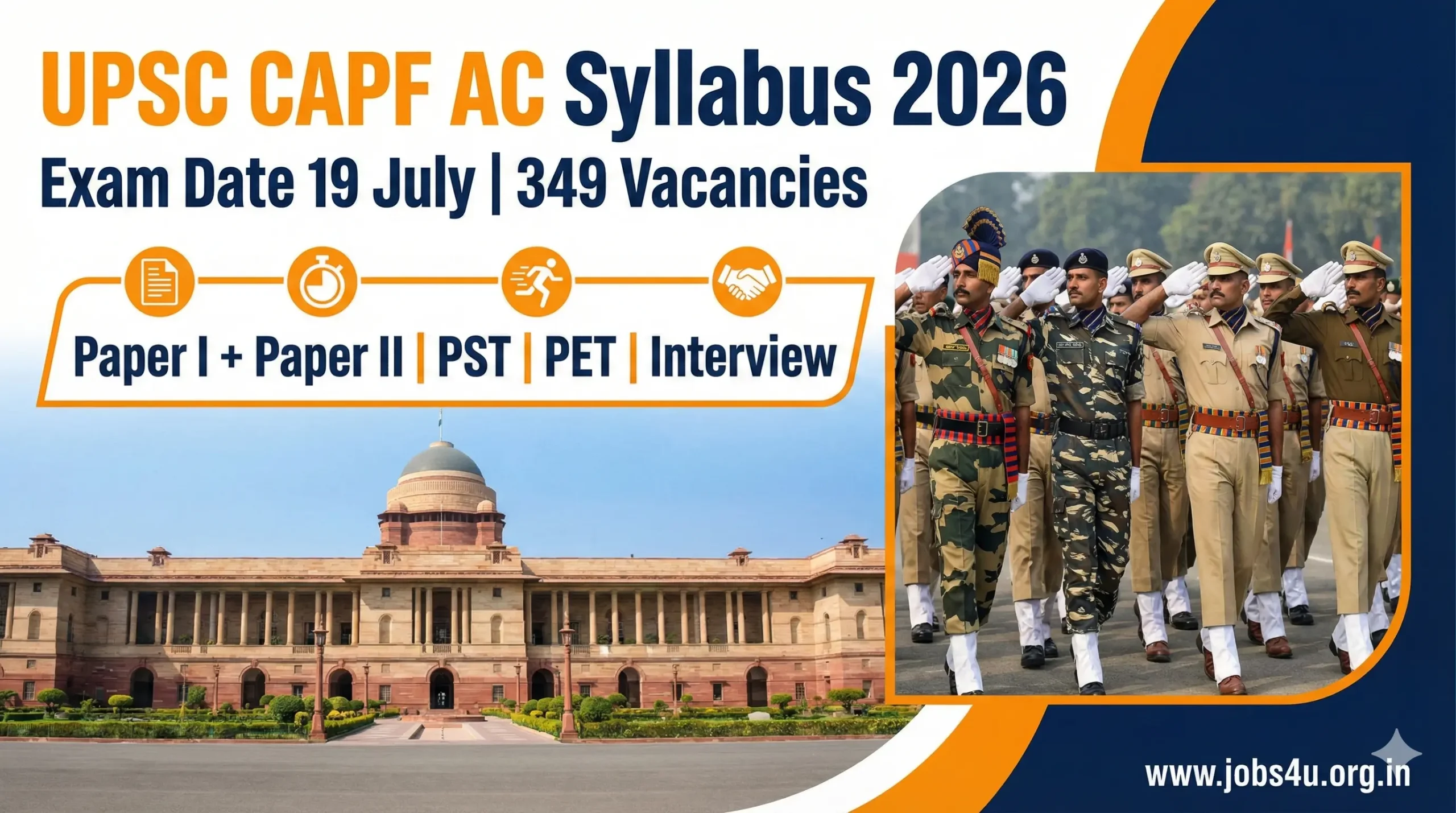 UPSC CAPF AC Syllabus 2026 & Exam Pattern (Paper I & II) – Complete Selection Process & PET Details