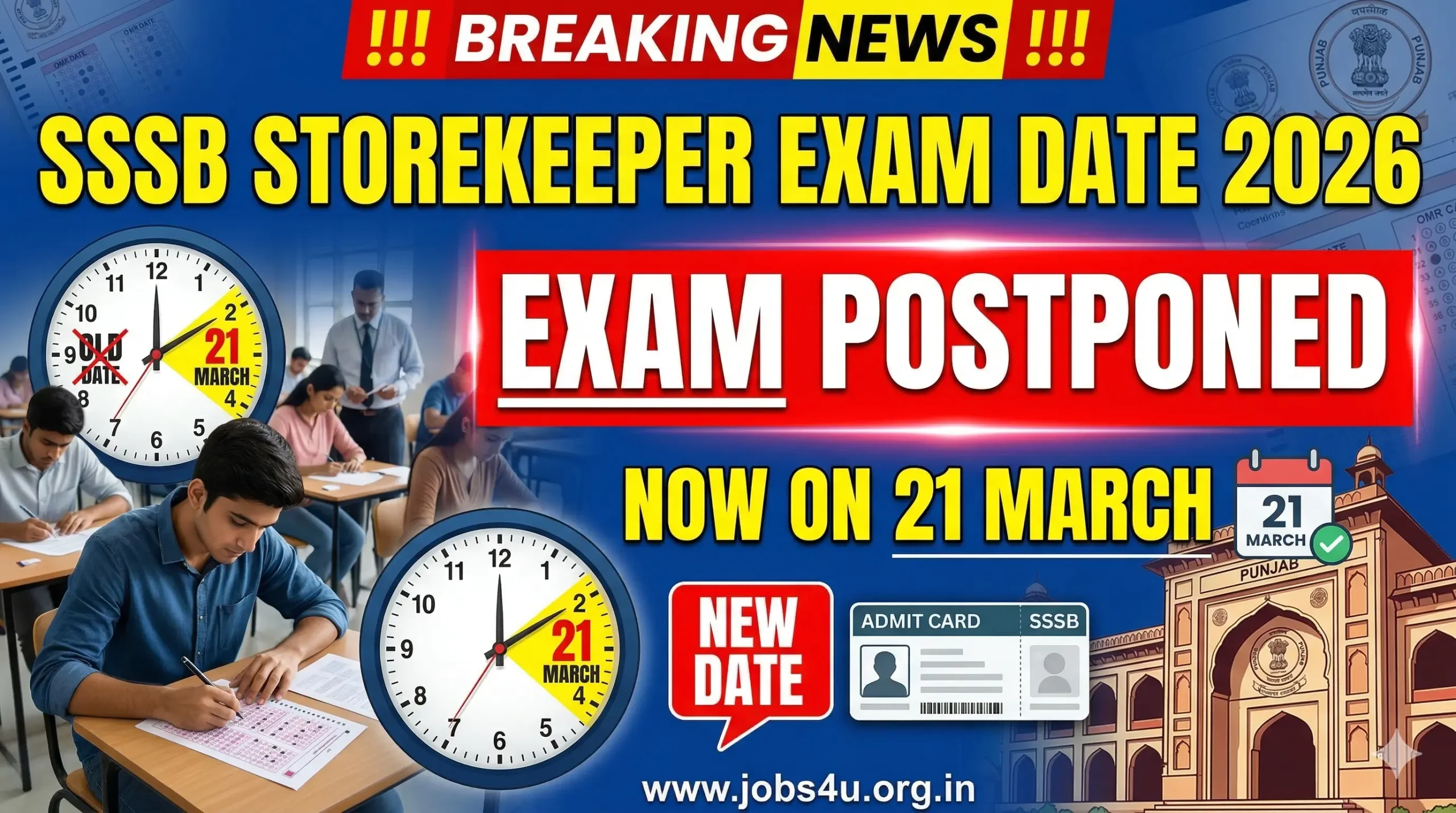 SSSB Storekeeper Exam Date 2026 (Out) – Check Revised Exam Schedule & Admit Card