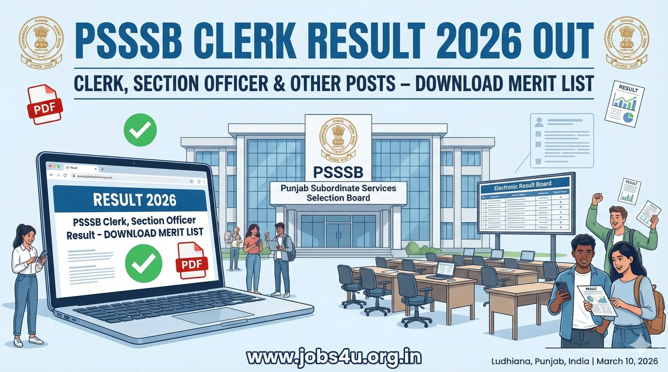 PSSSB Clerk Result 2026 Out – Download Punjab SSSB Merit List & Scorecard PDF